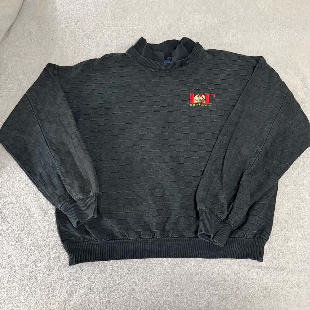 Vintage Lake Tahoe Wek The World Texture Sweatshirt Made in USA